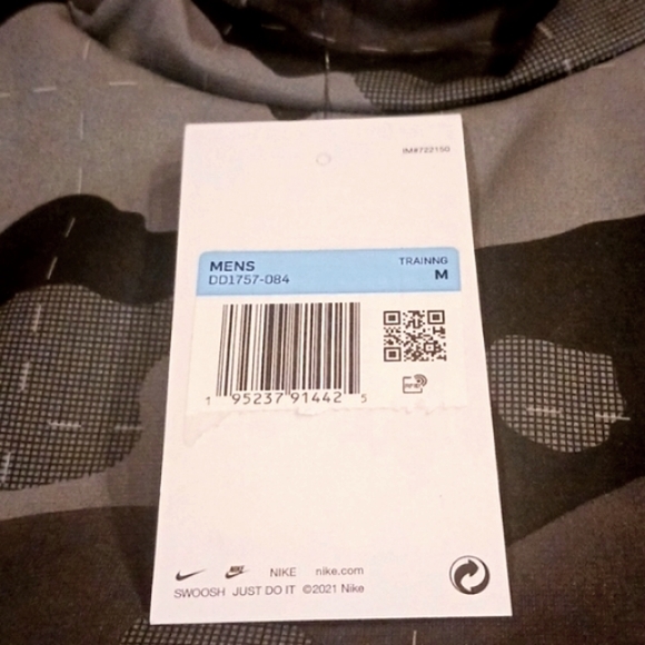 Nike Training Camouflage-Therma-Fit Hoodie, Medium, TonalGrey +Black &White - Picture 8 of 8